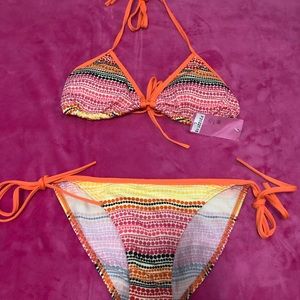 Orange Polka Dot Bikini